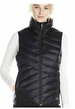 Under Armour ColdGear CGI Uptown Puffer Vest Womens Small Black Infrared